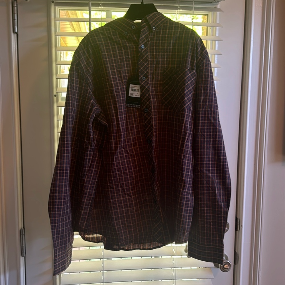 Plaid new dress shirt